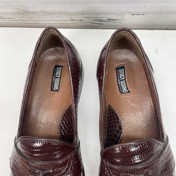 Vintage Stacy Adams Men's Genuine Snakeskin Dress Shoes Slip on US Size 11.5 EUC - Picture 3 of 14